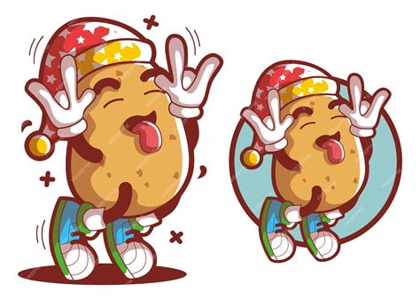 Premium Vector Potato Cartoon Character Mascot Illustration