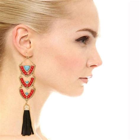 drop earring big long leather tassel pendant earrings fashion jewelry for sex women accessories