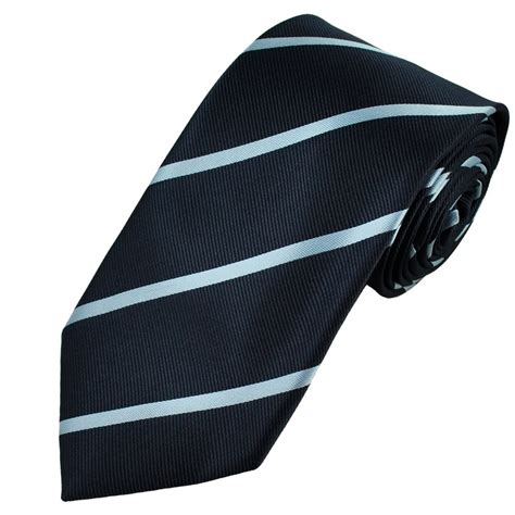 Navy And Light Blue Striped Mens Tie From Ties Planet Uk