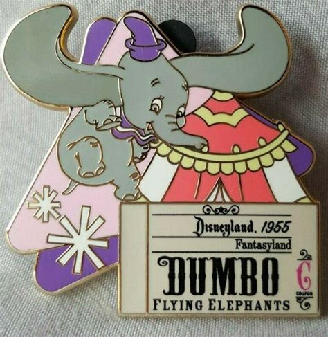 Dlr Dateline Disneyland 1955 Colored Pwp Dumbo Flying Elephants