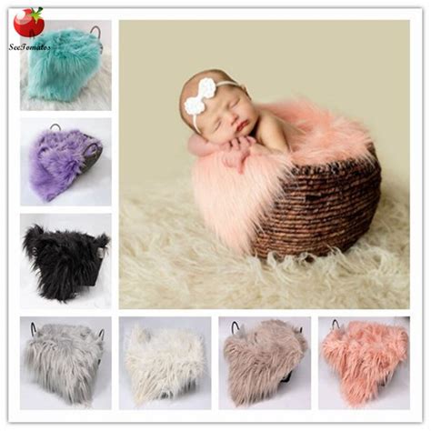 Buy 60x50cm Newborn Photography Blanket Faux Fur