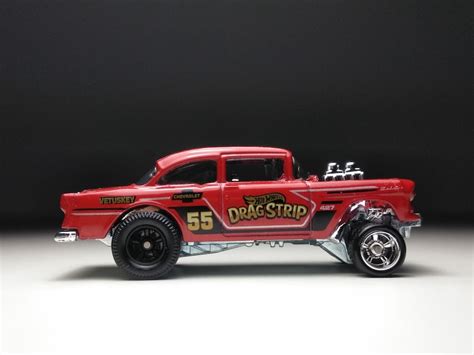 55 Chevy Bel Air Gasser Hot Wheels Custom Real Rubber Tires Etsy