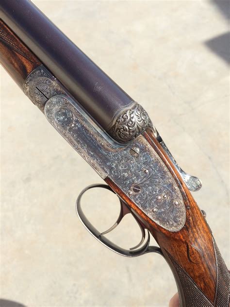 12 Gauge James Purdey And Sons Sxs Shotgun With Extra Finish 1920 Dogs