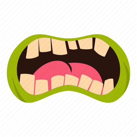 Death Horror Monster Mouth Scary Teeth Zombie Icon