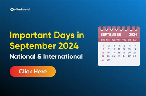 Important Days In September 2024 Check National And International Dates