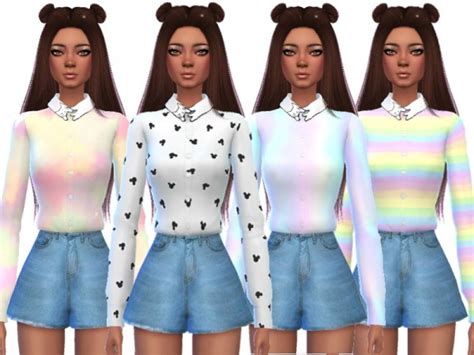 The Sims Resource Cat Collar Shirt By Wickedkittie Sims 4 Downloads
