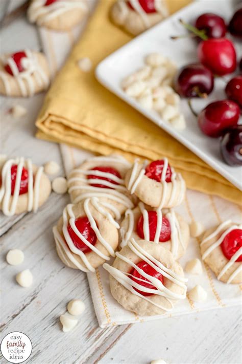 Cherry Thumbprint Cookie Recipe The Best Christmas Cherry Cookies