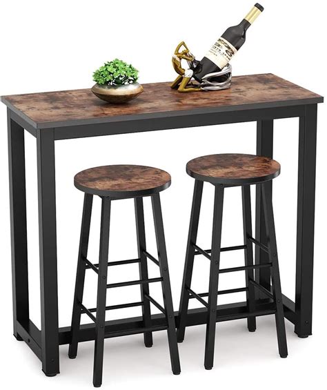 Check spelling or type a new query. Tribesigns Bar Table with Stools 3-Piece Pub Table Set ...