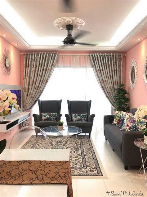 Dekorasi Apartment PPA1M (1000sqft). Tema Pink Pastel Yang Sangat