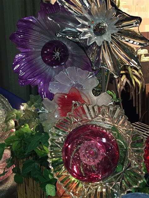 Lovely Recycled Glass Flowers Are Handmade By Diane Perguidi Visit Her Facebook Page To Add