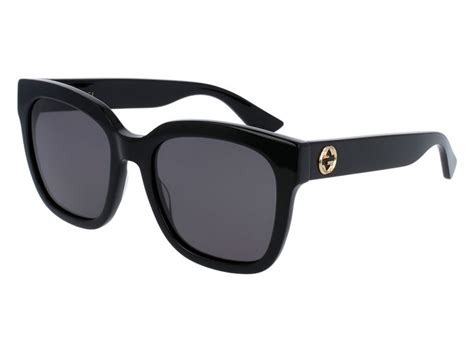 gucci black rectangular womens sunglasses gg0034s 001