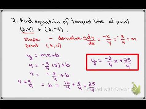 Implicit Differentiation Tangent And Normal Lines YouTube