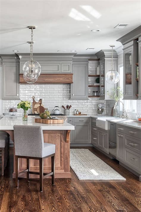 Gray Kitchen Cabinets Perfect Balance Between The Neutrality And Warmth