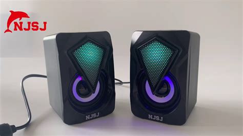 Njsj H128 Rgb Gaming Speaker With Rgb Lightmini Speakerusb Speaker