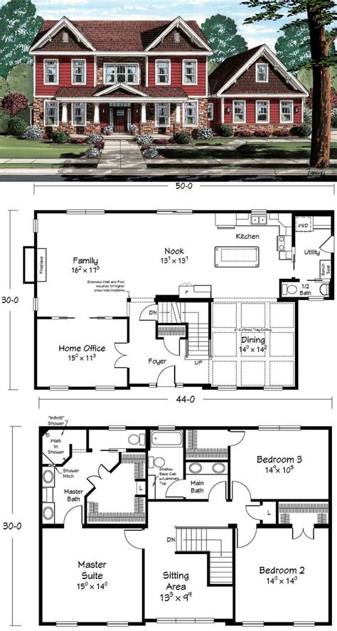 Two storey house plan bedrooms bathrooms via. This is the ultimate two-story home. | House Plans ...