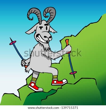 Download in under 30 seconds. Cartoon mountain goat Stock Photos, Images, & Pictures ...
