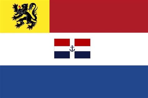 flag of re united dutch empire consisting of flanders the netherlands and the fictive cape