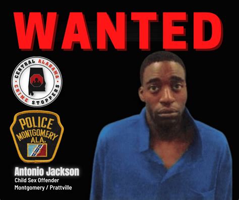 Prattville Montgomery Police Seek Location Of Fugitive Sex Offender Reward Offered For