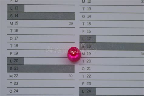 Red Color Transparent Pin On Calendar Stock Photo Image Of Meeting