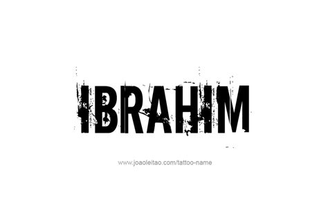 Ibrahim Name Tattoo Designs