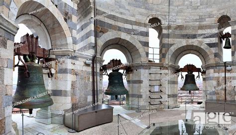 The Bells Of The Leaning Tower In Pisa Tuscany Italy Stock Photo