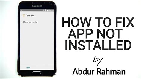 How To Fix App Not Installed Youtube