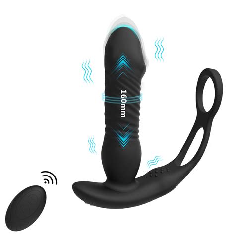 Thrusting Prostate Massager Remote Control Cock Ring Anal Vibrator Levett