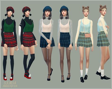 Mod The Sims Preppy Plaid Skirts