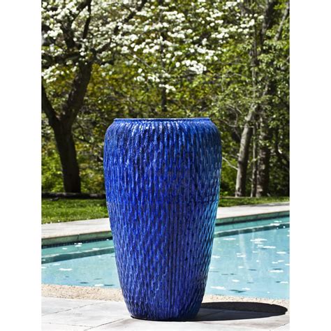 Talavera Jar Blue Extra Tall Floor Vase Kinsey Garden Decor