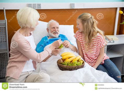 Grandmother and Granddaughter Visiting Patient Stock Image - Image of medicine, grandmother ...