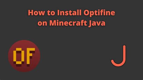 How To Install Optifine On Minecraft Java Youtube