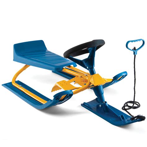 Frost Rush Snow Sled For Kids With Padded Steering Wheel And Twin