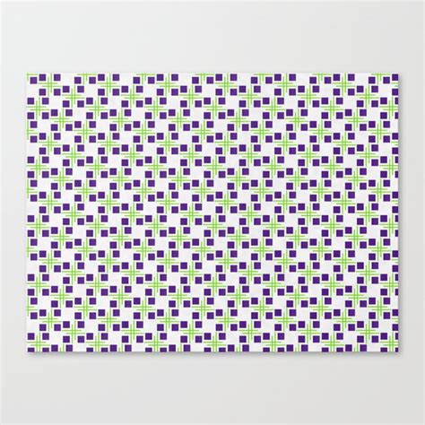 Large Purple Boxes And Green Lines Canvas Print By Eric Pauker Society6