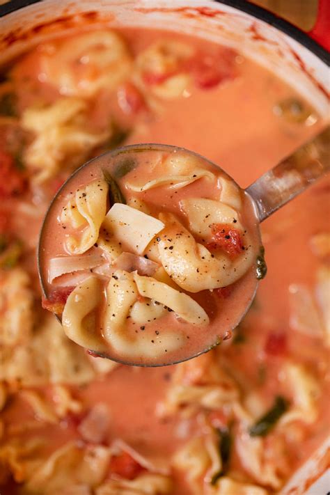 Creamy Tomato Tortellini Soup Recipe Dinner Then Dessert