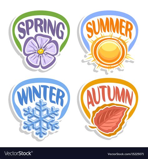 Four Seasons Royalty Free Vector Image Vectorstock