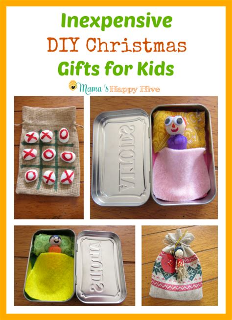 Moms love getting homemade gifts from their children, even when those children are grown. Inexpensive DIY Christmas Gifts for Kids - Mama's Happy Hive