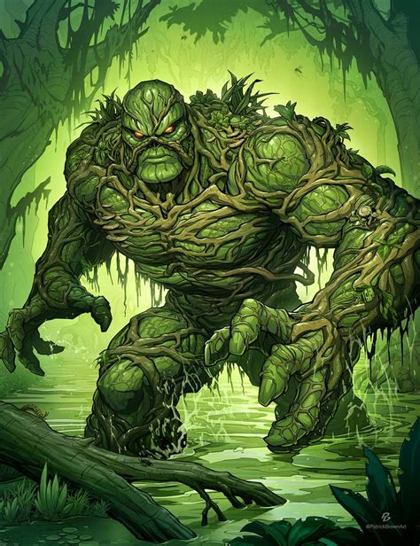 Swamp Thing By Patrickbrown Dc Comics Artwork Marvel Characters Art