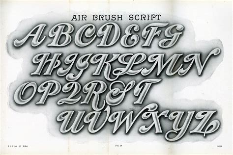 Air Brush Script Graffiti Alphabet Fonts Tattoo Lettering Alphabet