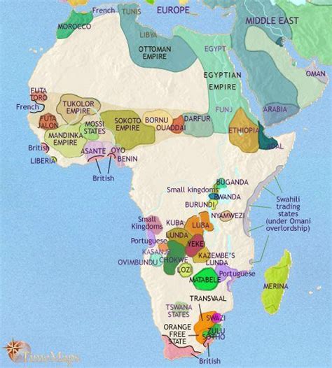 Map Of Africa At 1871ce Africa Map African Empires Africa