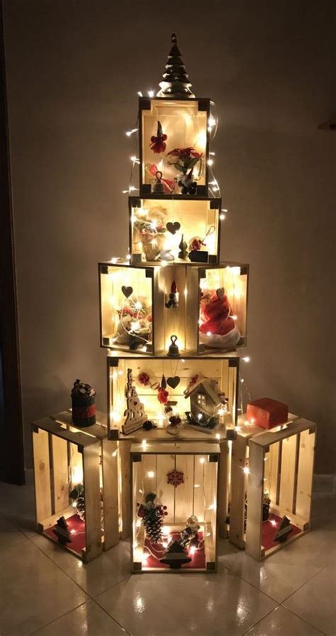 Christmas Boxes Tree in 2021  Diy christmas decorations easy
