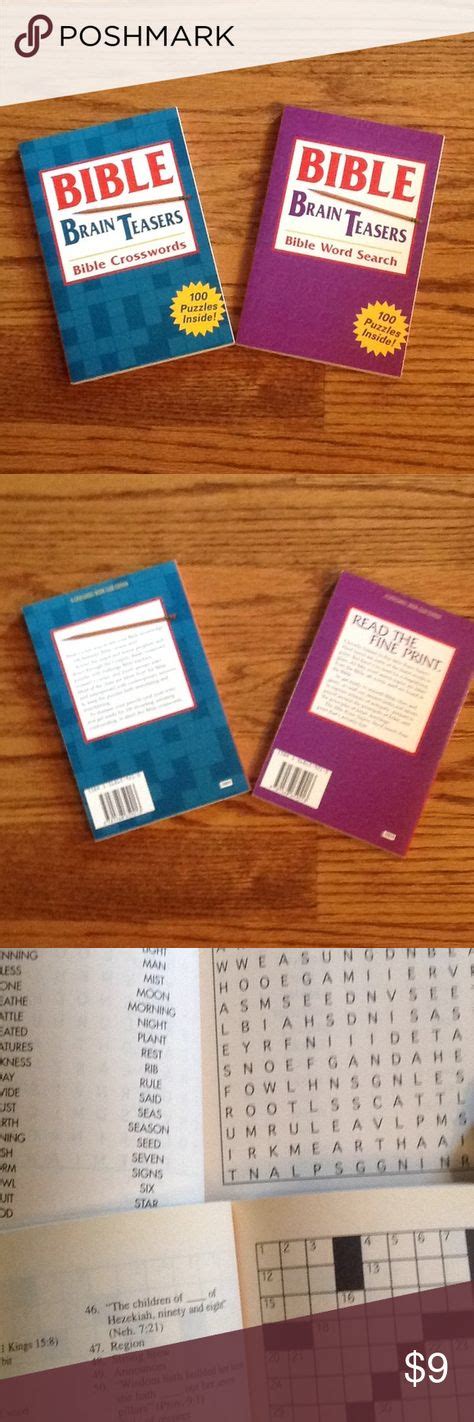 Set Of 2 Books Bible Brain Teasers In 2020 Brain Teasers Bible Word