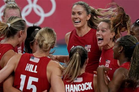 Video U S Women Defeat Brazil For First Olympic Volleyball Gold In Tokyo