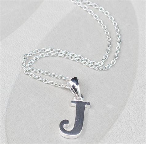 Personalised Sterling Silver Initial Charm Necklace Sterling Silver
