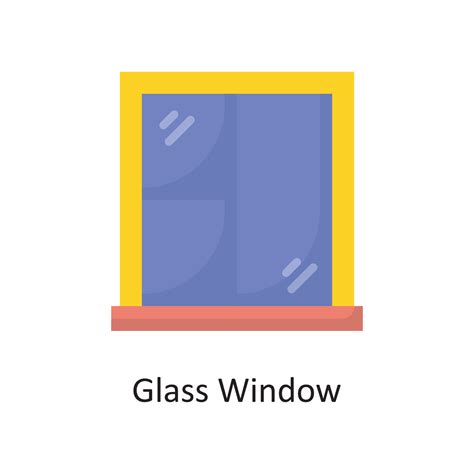 Glass Window Vector Flat Icon Design Illustration Housekeeping Symbol
