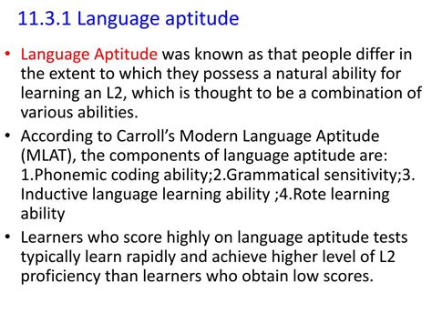 Language Learning Aptitude Test App