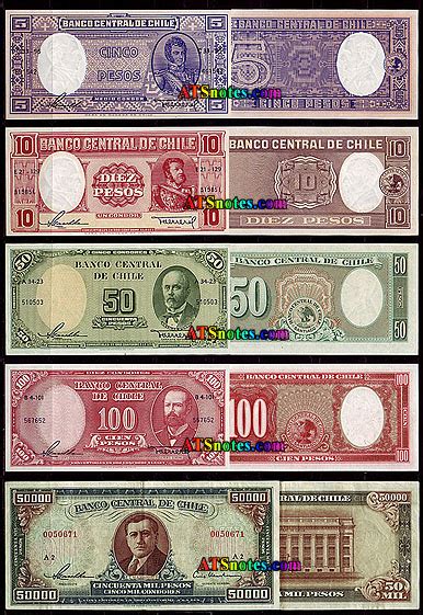 Chile Banknotes Chile Paper Money Catalog And Chilean Currency History