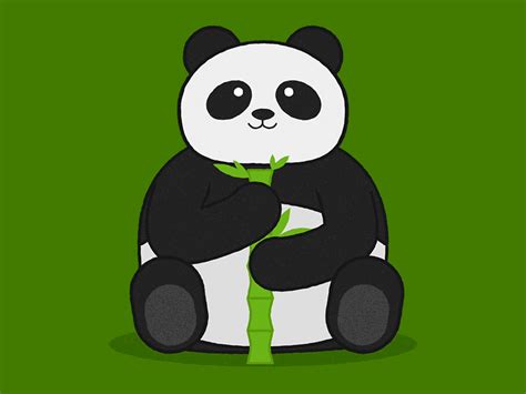 Panda Eating Bamboo By Neus Vich Panda Mickey Mouse Mario Characters