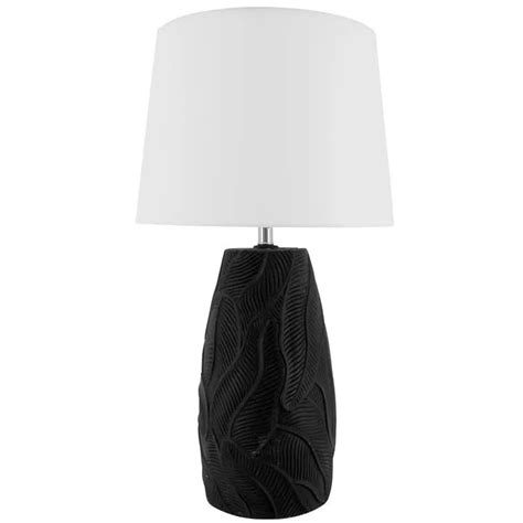 Lucia Ceramic Base Table Lamp Black By Nf Living Style Sourcebook