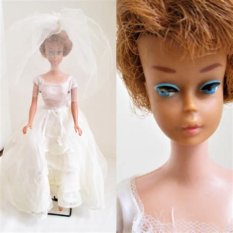 Vintage 1958 Mattel Blonde Midge Barbie Doll Wearing Barbies Friday Night Date Outfit Ph
