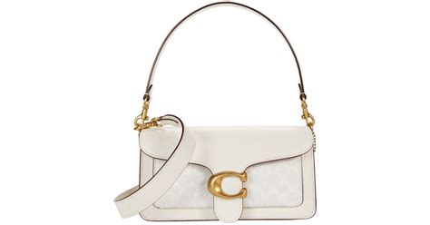 Coach Coated Canvas Signature Tabby Shoulder Bag 26 In White Lyst